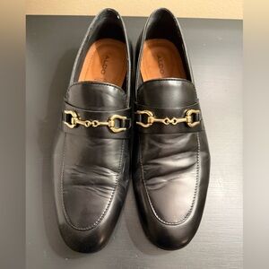 Aldo Men's Black Loafers with Gold Accent 10.5D